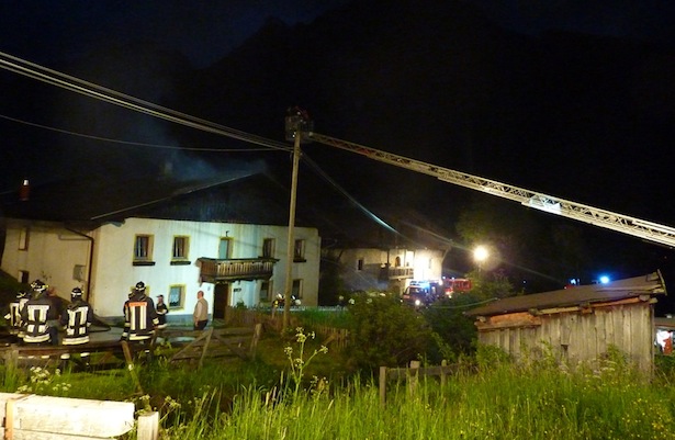 Der Einsatz der Feuerwehr in Pfitsch (Foto: FF Sterzing)