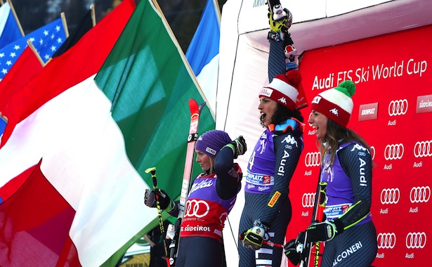 Das Podium am Kronplatz photo by: Pentaphoto/Mateimage Alessandro Trovati.