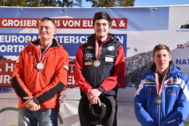 Das Herren-Podium mit Roman Kaser