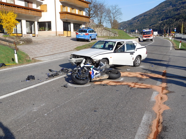 Unfall in Vintl (Foto: FF Obervintl)