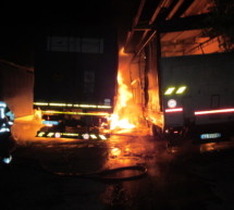Lkw in Flammen