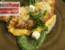 Omelett mit Spinat und Feta