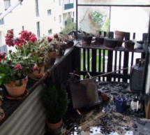 Brand auf Balkon