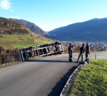 Umgekippter Lieferwagen