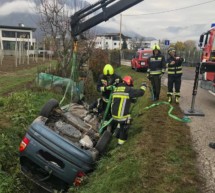 Auto im Wassergraben