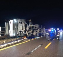 Lkw-Unfall auf der Autobahn