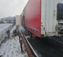 Lkw-Brand auf der Autobahn