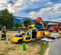 Hubschrauber in Trient abgestürzt