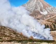 Buschbrand oberhalb von Hafling