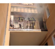 Brand auf dem Balkon