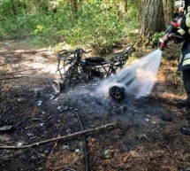 E-Quad in Flammen