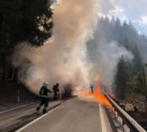 Lkw in Flammen