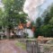 Dachstuhl in Flammen