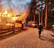 Bergila-Brennerei in Flammen