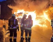 Bus in Flammen