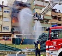 Wohnung in Flammen