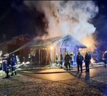 Stadel in Flammen