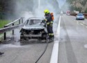 Pkw in Flammen