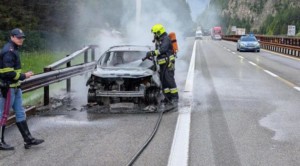 Pkw in Flammen